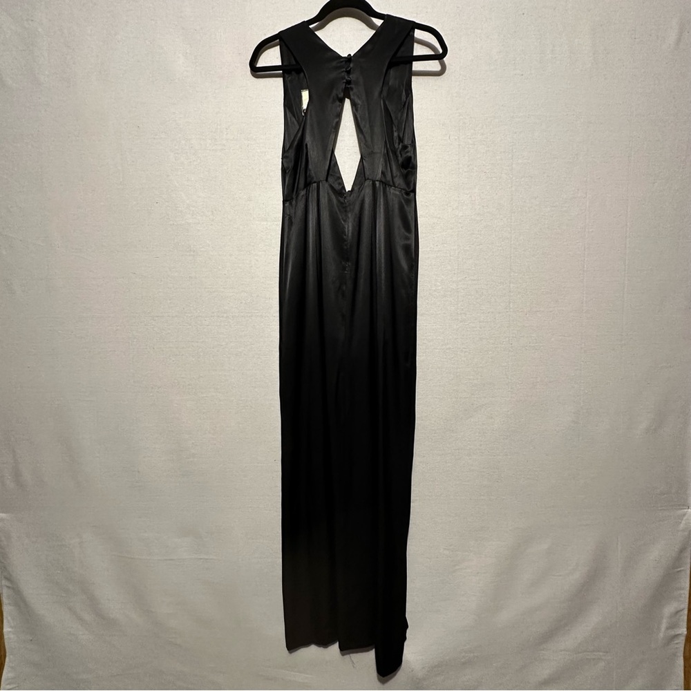 NWT Forever 21 black satin slip dress - size M - Picture 2 of 7